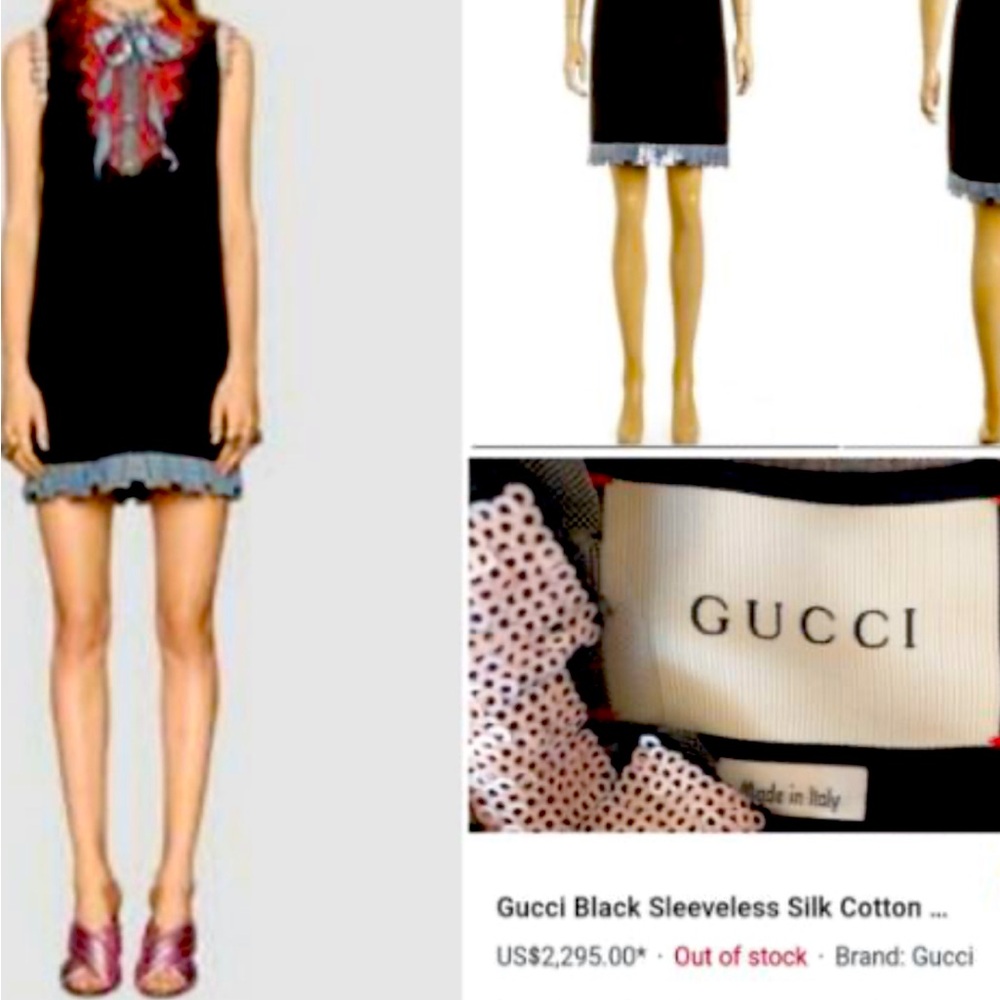 Gucci sequined bow Dress